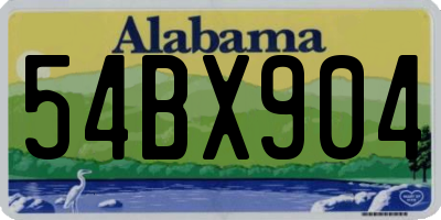 AL license plate 54BX904