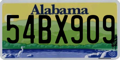 AL license plate 54BX909