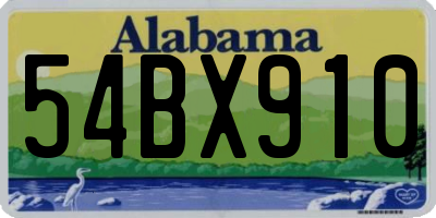 AL license plate 54BX910