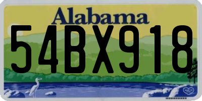 AL license plate 54BX918