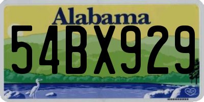 AL license plate 54BX929