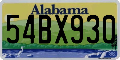AL license plate 54BX930