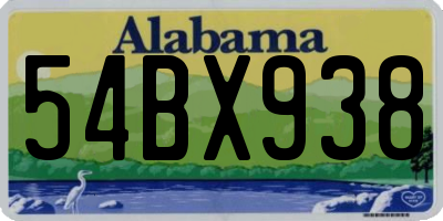 AL license plate 54BX938