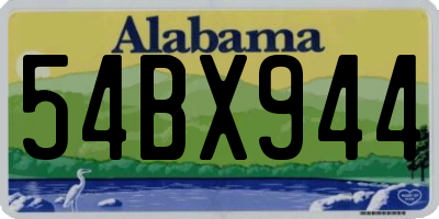 AL license plate 54BX944