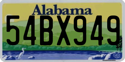 AL license plate 54BX949