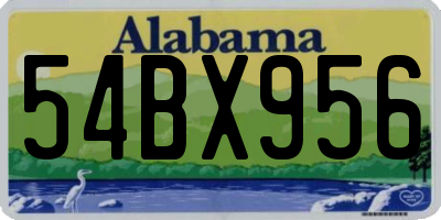 AL license plate 54BX956