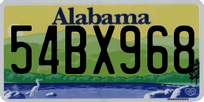 AL license plate 54BX968