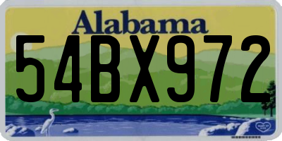 AL license plate 54BX972