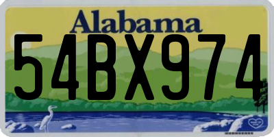 AL license plate 54BX974