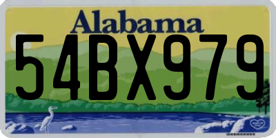 AL license plate 54BX979