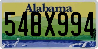 AL license plate 54BX994
