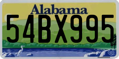AL license plate 54BX995