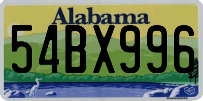 AL license plate 54BX996