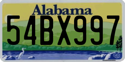 AL license plate 54BX997