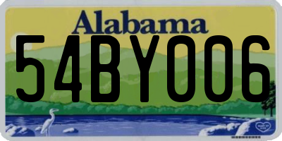 AL license plate 54BY006