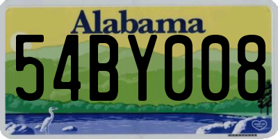 AL license plate 54BY008