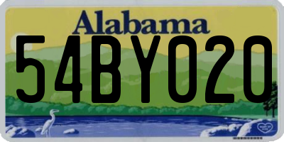 AL license plate 54BY020