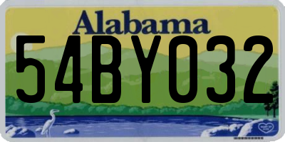AL license plate 54BY032
