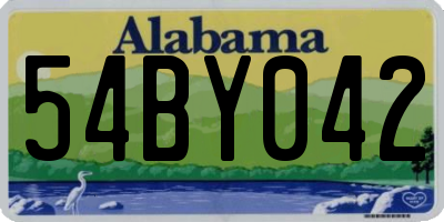 AL license plate 54BY042