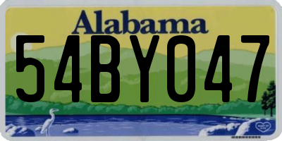 AL license plate 54BY047