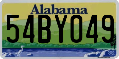 AL license plate 54BY049