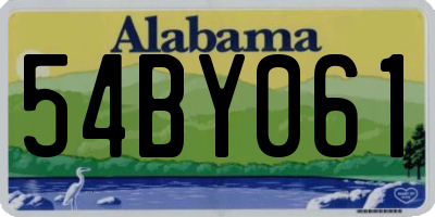 AL license plate 54BY061