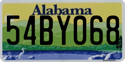 AL license plate 54BY068