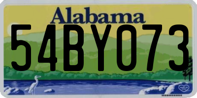 AL license plate 54BY073