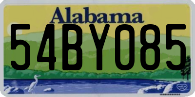 AL license plate 54BY085