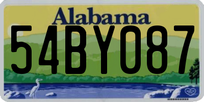 AL license plate 54BY087
