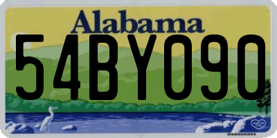 AL license plate 54BY090