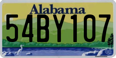 AL license plate 54BY107