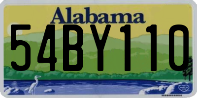 AL license plate 54BY110