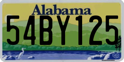 AL license plate 54BY125