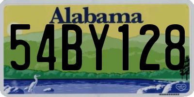 AL license plate 54BY128