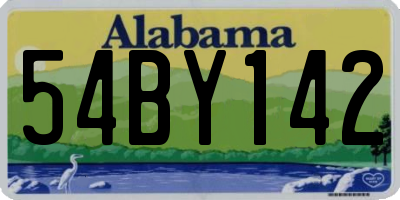 AL license plate 54BY142