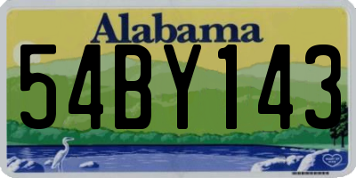 AL license plate 54BY143