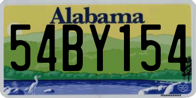 AL license plate 54BY154