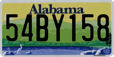 AL license plate 54BY158