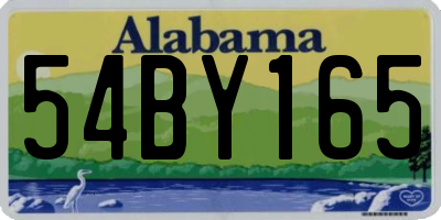 AL license plate 54BY165