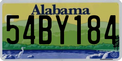 AL license plate 54BY184