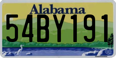 AL license plate 54BY191