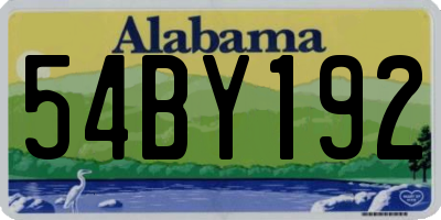 AL license plate 54BY192