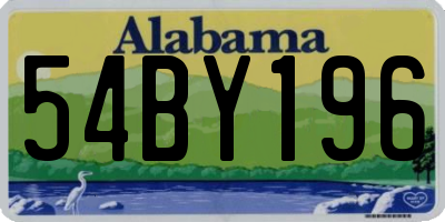 AL license plate 54BY196