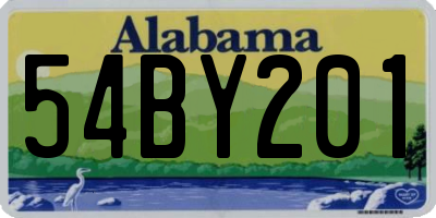 AL license plate 54BY201
