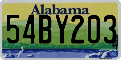 AL license plate 54BY203
