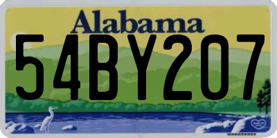 AL license plate 54BY207