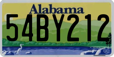 AL license plate 54BY212