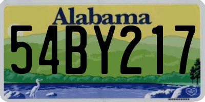 AL license plate 54BY217
