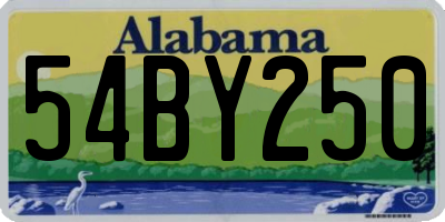 AL license plate 54BY250